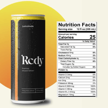Load image into Gallery viewer, Redy Lemonade Nutrition Facts

