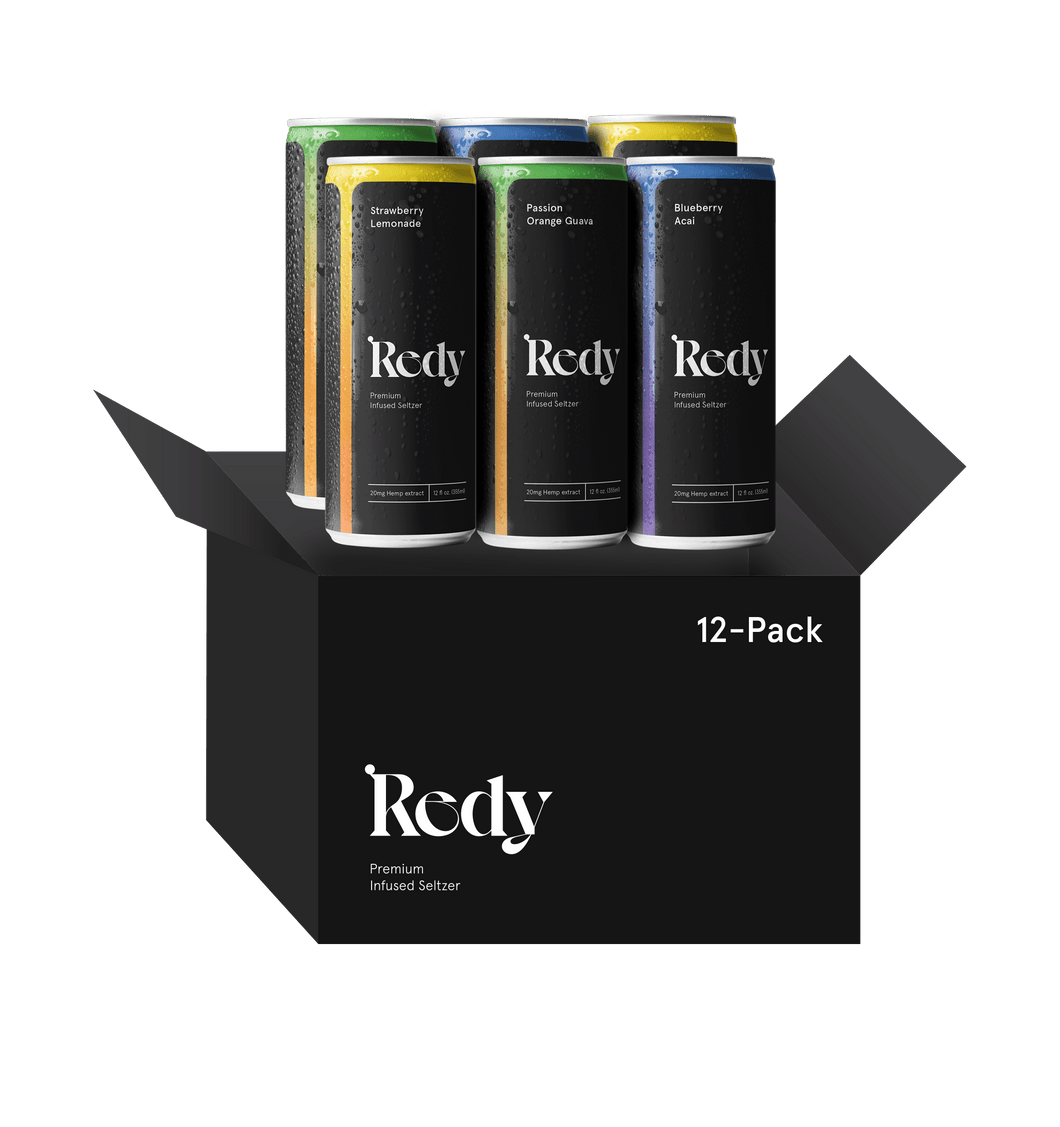 Redy Hemp Infused Beverage (Mixed 12-pack Box)